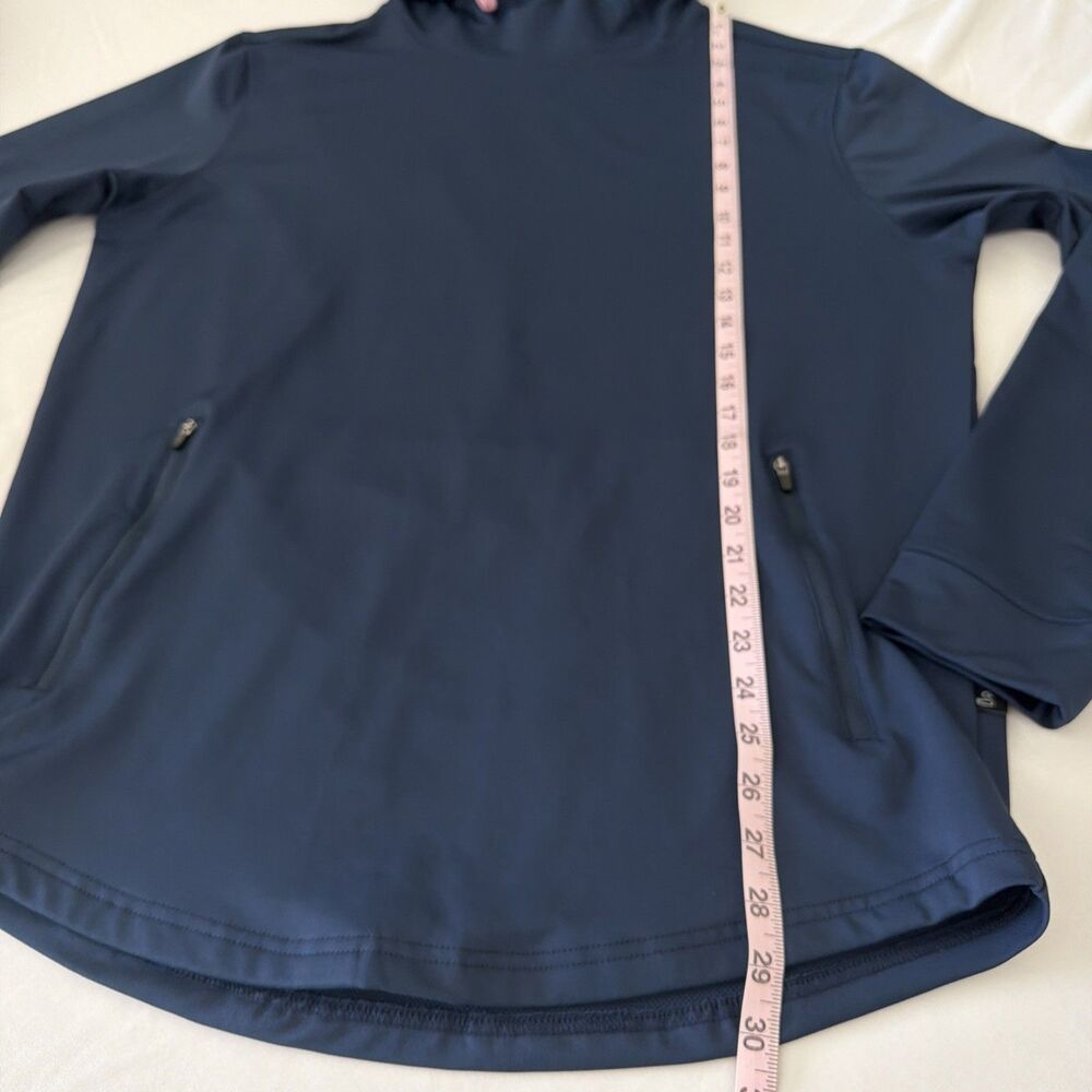 Swannies Golf Ivy Performance Pullover Hoodie Adult Sz L Navy Blue Contrast Hood - Picture 8 of 12